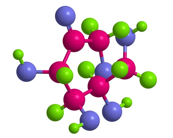 Estrutura molecular da frutose (açúcar de fruta ) — Fotografia de Stock