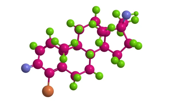 Clorodeidrometiltestosterone - struttura molecolare — Foto Stock