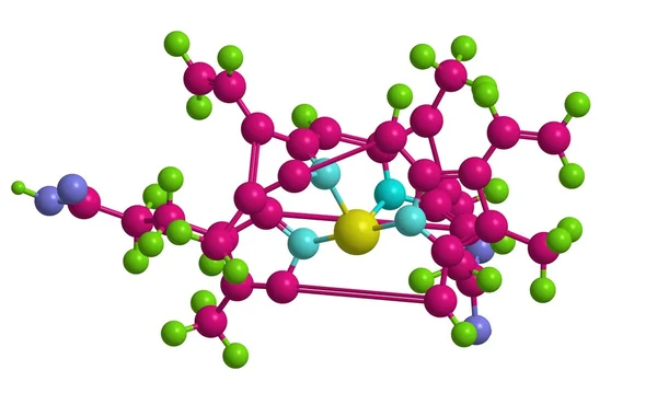 Molekulare Struktur von Häm b, 3D-Darstellung — Stockfoto