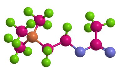 Moleküler yapısını asetilkolin, 3d render