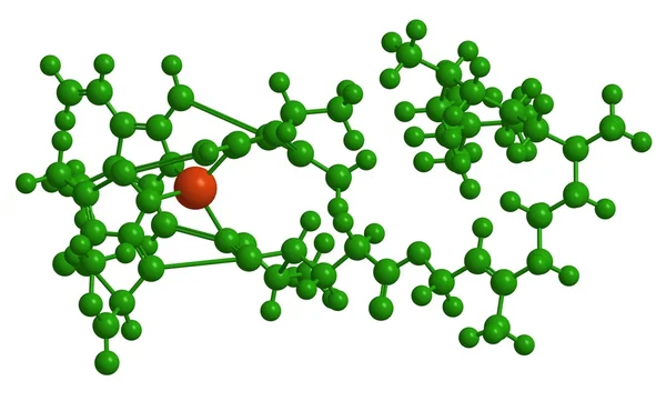 Chlorofyl - molekulární strukturu, vykreslování 3d objektů — Stock fotografie