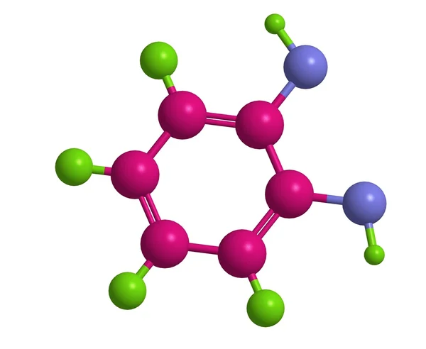 Estructura molecular de Catechol, renderizado 3D —  Fotos de Stock