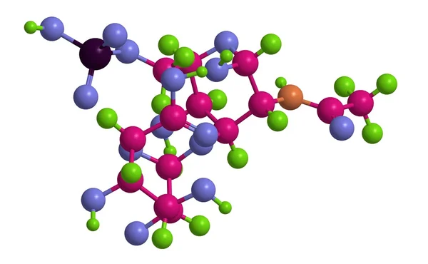 Chondroitin 황산 염, 3d 렌더링의 분자 구조 — 스톡 사진