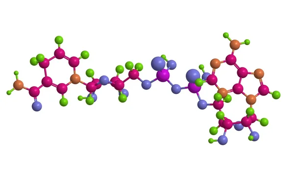 Молекулярная структура NADH, 3D рендеринг — стоковое фото