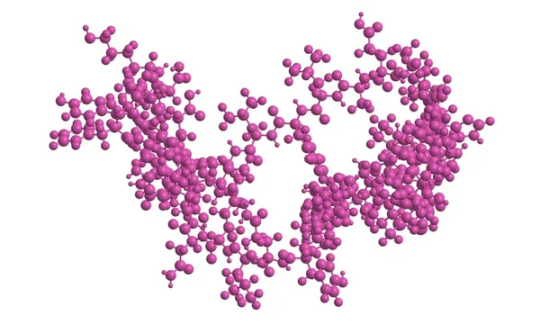 Estructura molecular de la insulina, representación 3D — Foto de Stock