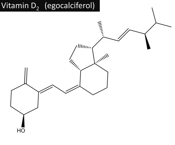 Estrutura molecular do ergocalciferol (vitamina D2 ) — Fotografia de Stock