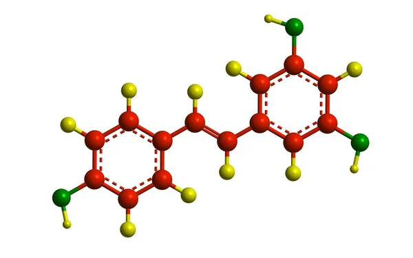 白藜芦醇的分子 — 图库照片