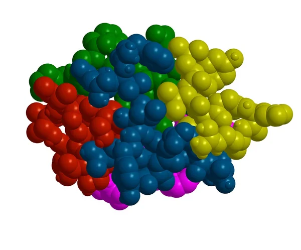 Estrutura molecular da insulina — Fotografia de Stock