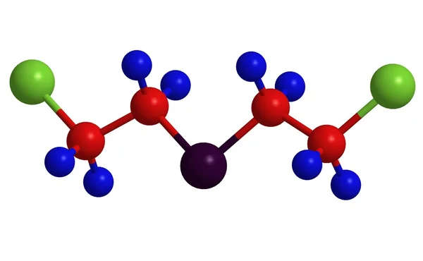 Estructura molecular de la yperita (gas mostaza ) — Foto de Stock