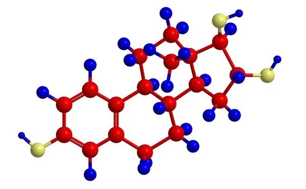 ホルモン エストリ オールの分子構造 — ストック写真