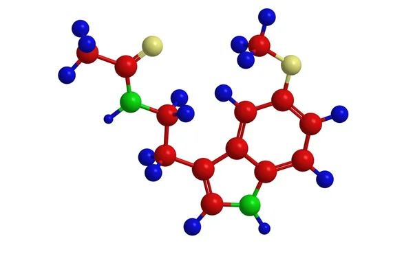 Moleculaire structuur van melatonine — Stockfoto