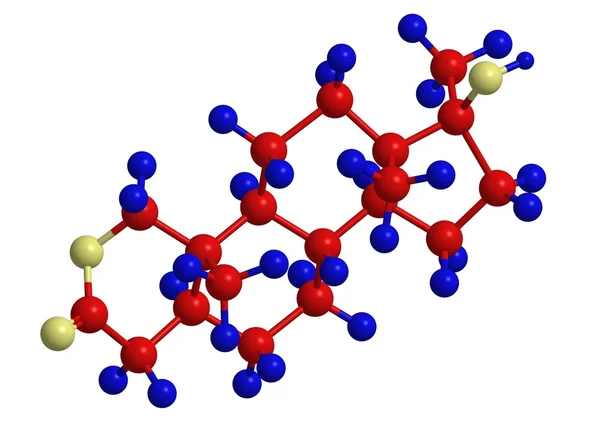 Estructura molecular de la hormona oxandrolona (oxandrina, Anavar ) —  Fotos de Stock