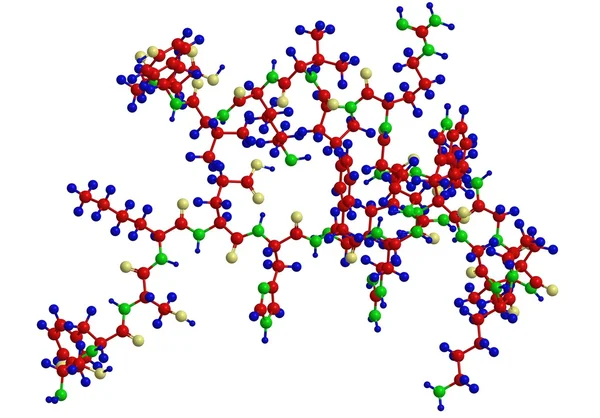 Estrutura molecular de um petide - sequência de aminoácidos — Fotografia de Stock