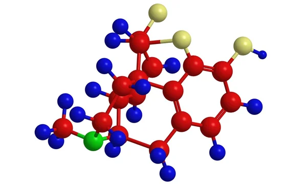 Molekulare Struktur von Morphium — Stockfoto