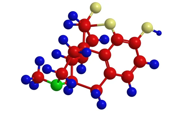 Molekulární struktura morfinu — Stock fotografie