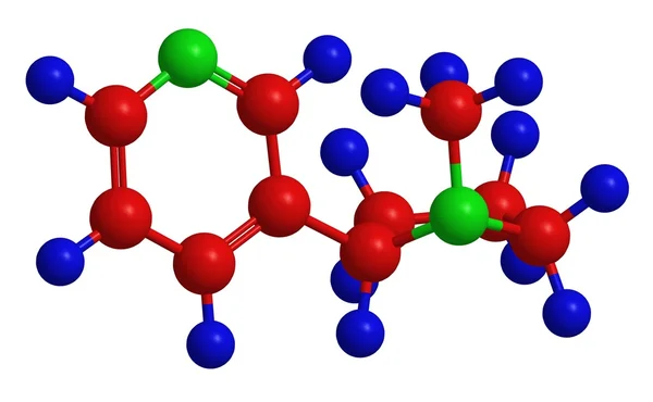 Молекулярная структура никотина — стоковое фото