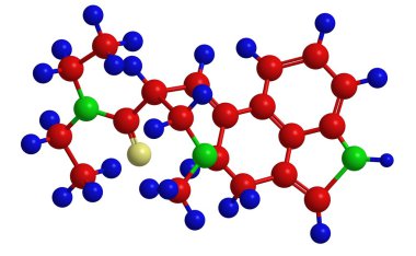 Molecular structure of LSD clipart