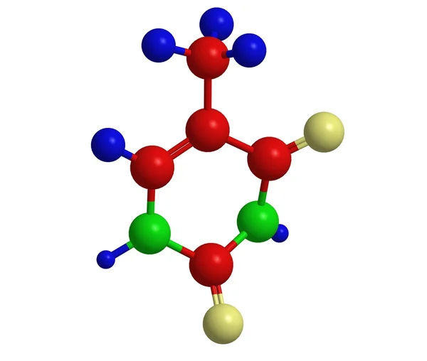 Moleculaire structuur van thymine — Stockfoto