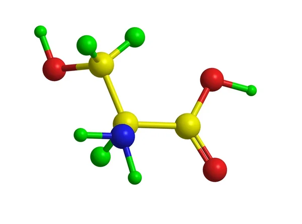 Molekularna struktura seryny — Zdjęcie stockowe
