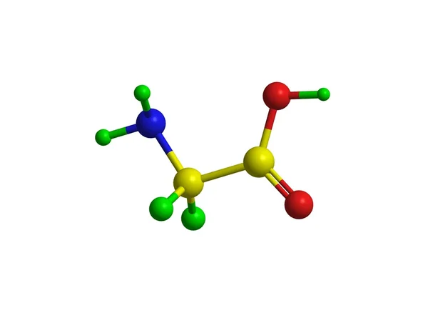 Molecular structure of glycine — Stock Photo, Image