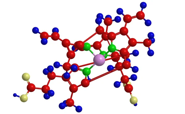 Δομή της hematin - πορφυρίνης που περιέχουν σίδηρο — Φωτογραφία Αρχείου