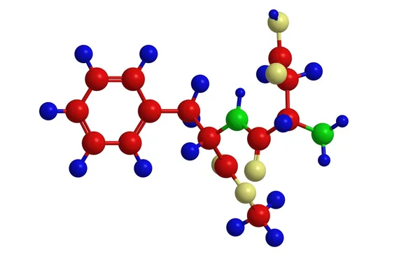 Moleculaire structuur van aspartaam — Stockfoto