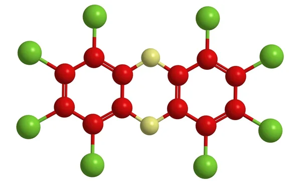 Estructura molecular de la dioxina — Foto de Stock