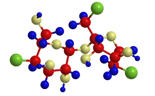 Struttura molecolare del sucralosio (E955 ) — Foto Stock