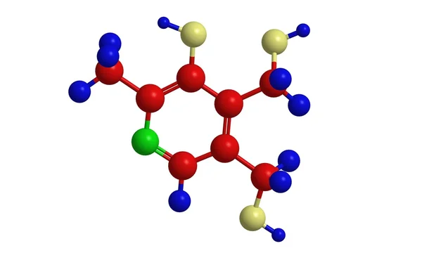 Estrutura molecular da piridoxina — Fotografia de Stock