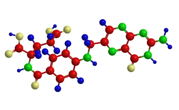 Estrutura molecular do ácido fólico (vitamina B9 ) — Fotografia de Stock