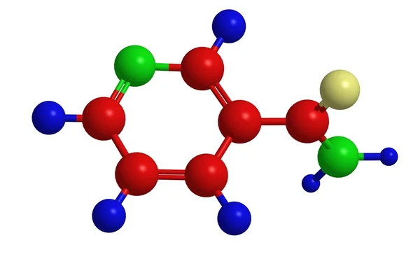 Estructura molecular de la nicotinamida (niacinamida ) — Foto de Stock