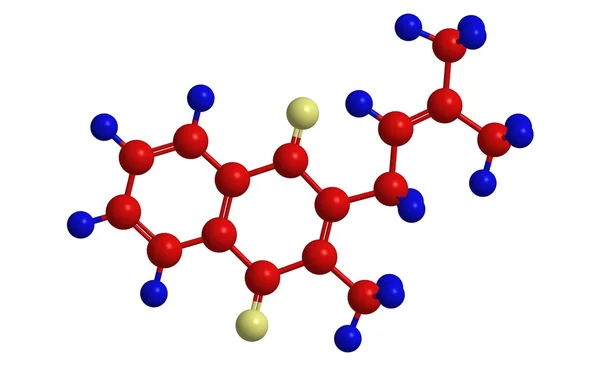 Молекулярна структура мелакінону (вітамін К2 ) — стокове фото