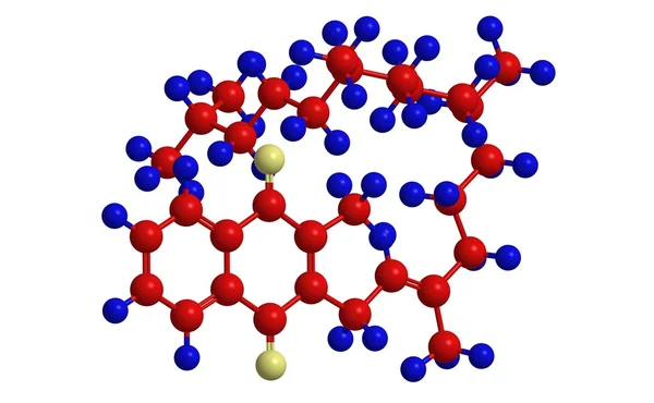Molekularna struktura filochinon (Witamina K1) — Zdjęcie stockowe