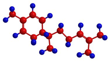 Molecular structure zingiberene (present in ginger) clipart