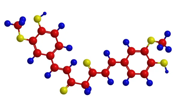 Struktur molekul dari curcumin — Stok Foto