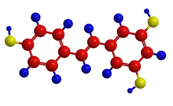 Estructura molecular del resveratrol — Foto de Stock