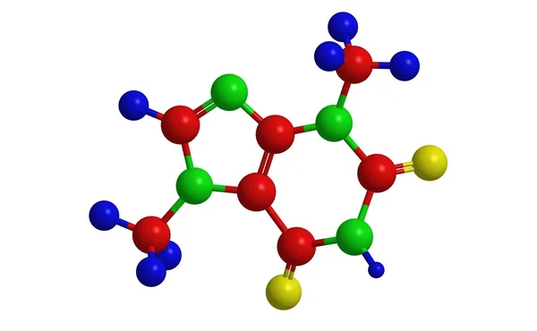 Molekularna struktura teobrominy — Zdjęcie stockowe