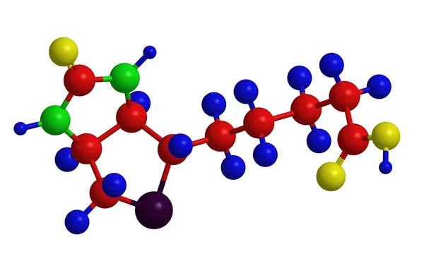 Estrutura molecular da biotina (vitamina B7 ) — Fotografia de Stock