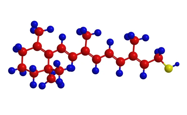 Molekulární struktura retinolu (forma vitamínu A) — Stock fotografie