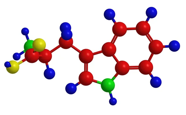 Estructura molecular del triptófano — Foto de Stock