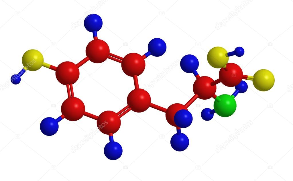 Molecular structure of tyrosine