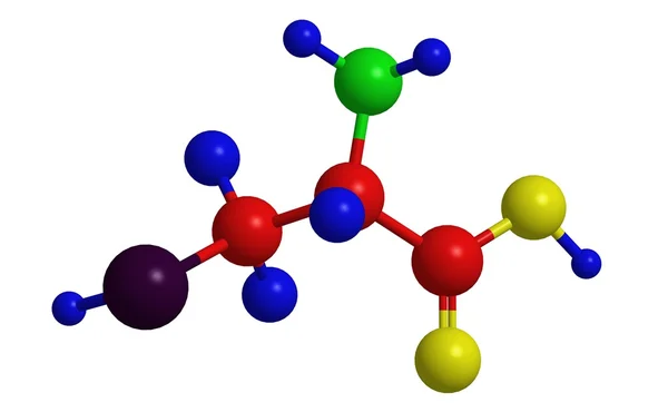 Estructura molecular de la cisteína — Foto de Stock