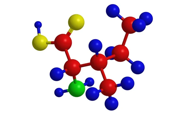 Estructura molecular de la isoleucina — Foto de Stock