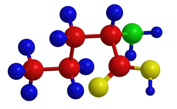 Molecular structure of norvaline — Stock Photo, Image