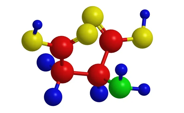 Молекулярная структура аспарагиновой кислоты — стоковое фото