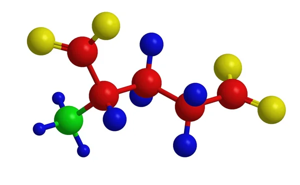 Molecular structure of glutamate — Stock Photo, Image