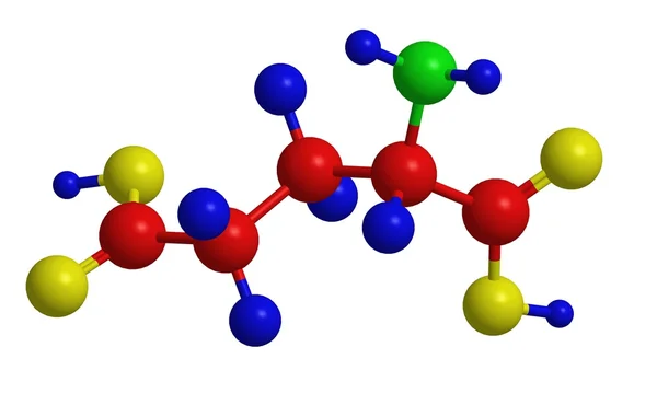 Molecular structure of glutamic acid — Stock Photo, Image