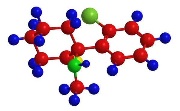 Estructura molecular de la ketamina — Foto de Stock