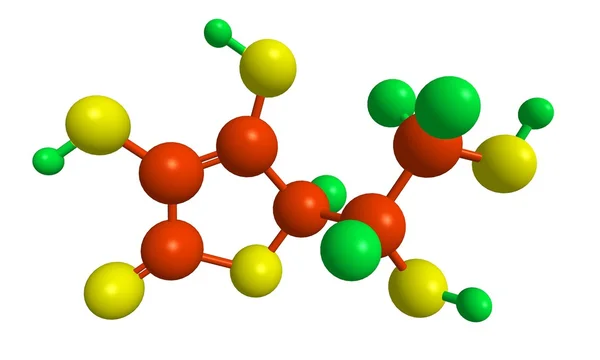 Molekulare Struktur der Ascorbinsäure (Vitamin C)) — Stockfoto