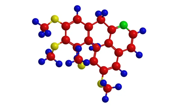 Papaverina - estrutura molecular — Fotografia de Stock